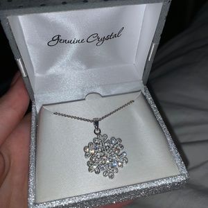 Genuine Crystal Snowflake Necklace